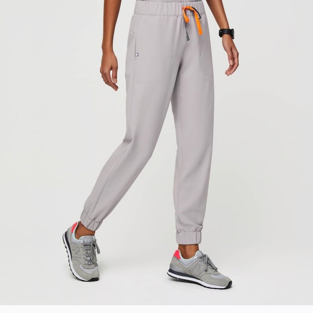 Figs Gray Jogger Pants with Tapered Fit